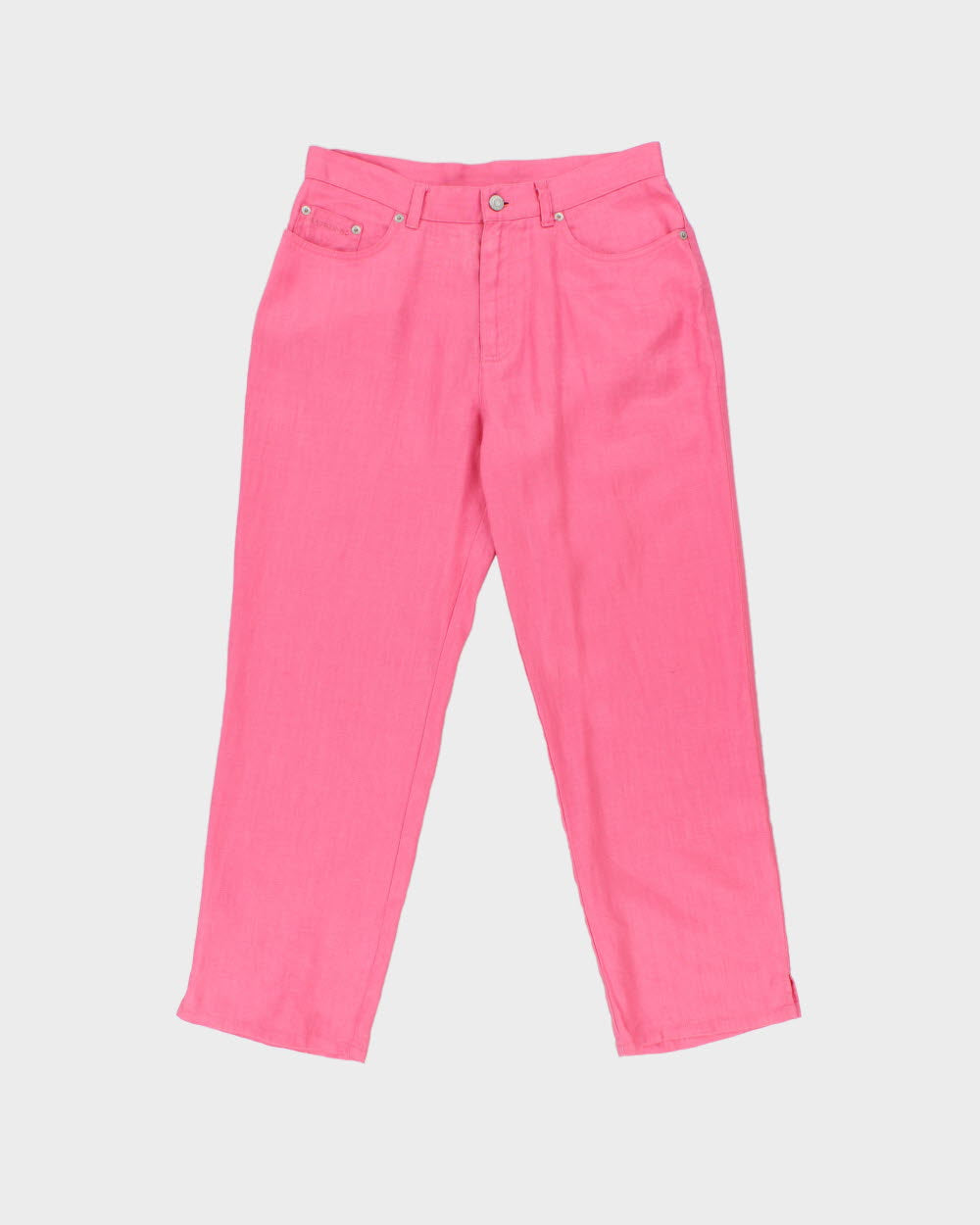 Vintage 1990s Ralph Lauren Cropped Linen Trousers - W30 L26
