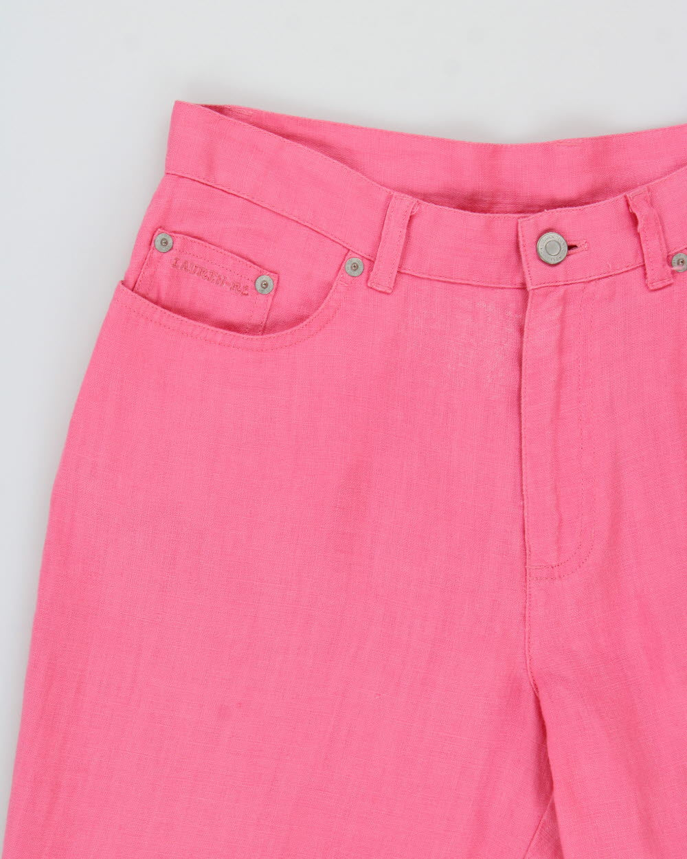 Vintage 1990s Ralph Lauren Cropped Linen Trousers - W30 L26