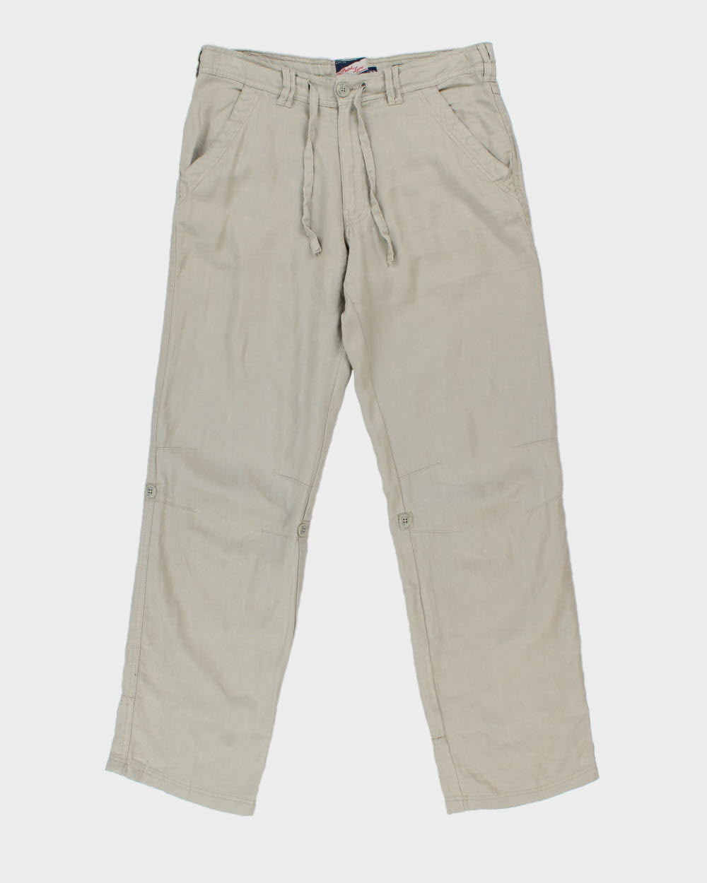 Vintage Y2K 2000s Point Zero Linen Drawstring 2-in-1 Trousers - W34 L33
