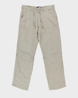 Vintage Y2K 2000s Point Zero Linen Drawstring 2-in-1 Trousers - W34 L33