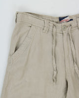Vintage Y2K 2000s Point Zero Linen Drawstring 2-in-1 Trousers - W34 L33