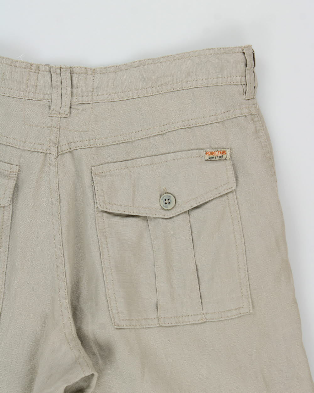 Vintage Y2K 2000s Point Zero Linen Drawstring 2-in-1 Trousers - W34 L33