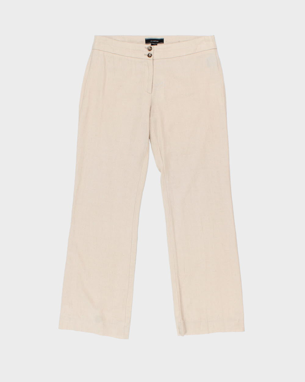 Vintage Y2K 2000s Le Chateau Linen Blend Relaxed Fit Trousers - W32 L30