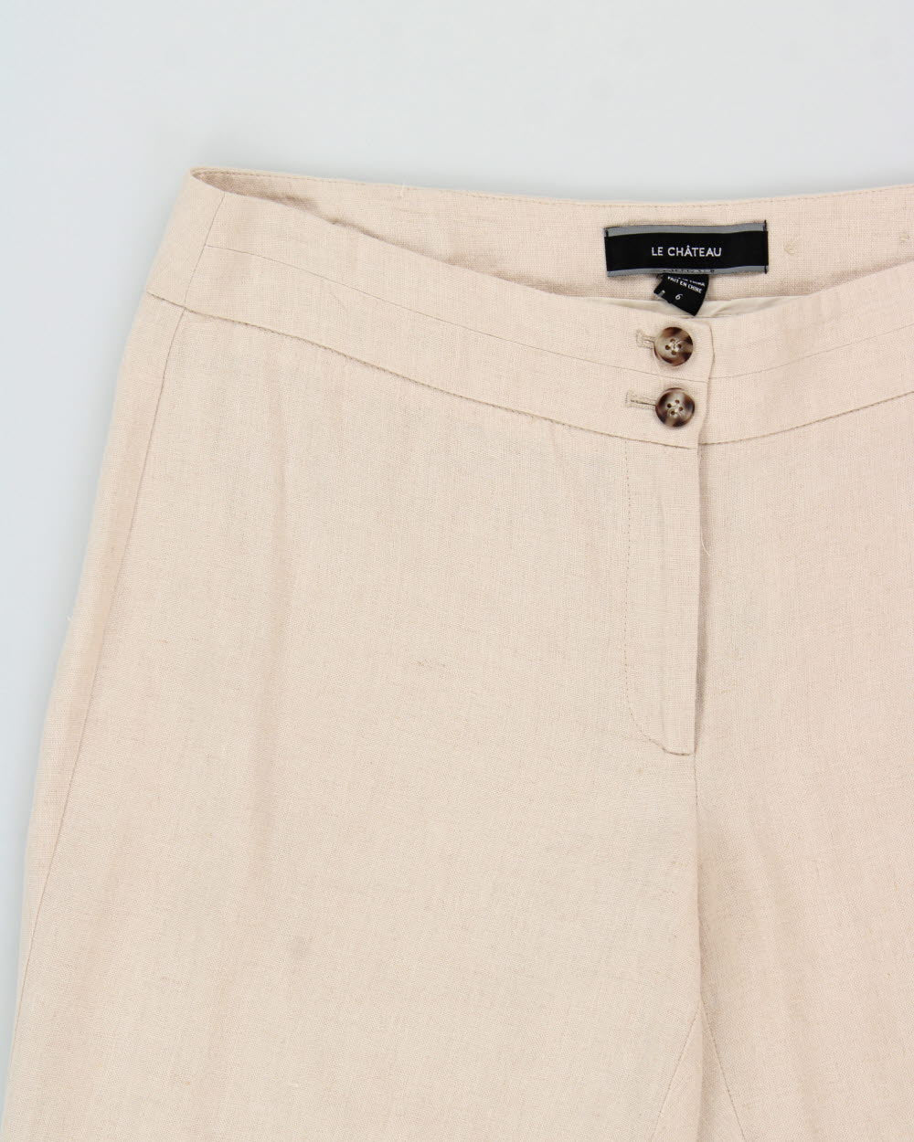 Vintage Y2K 2000s Le Chateau Linen Blend Relaxed Fit Trousers - W32 L30