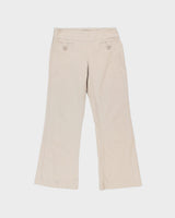 Vintage Y2K 2000s Reitmans Linen Blend Wide Bootcut Trousers - W30 L28