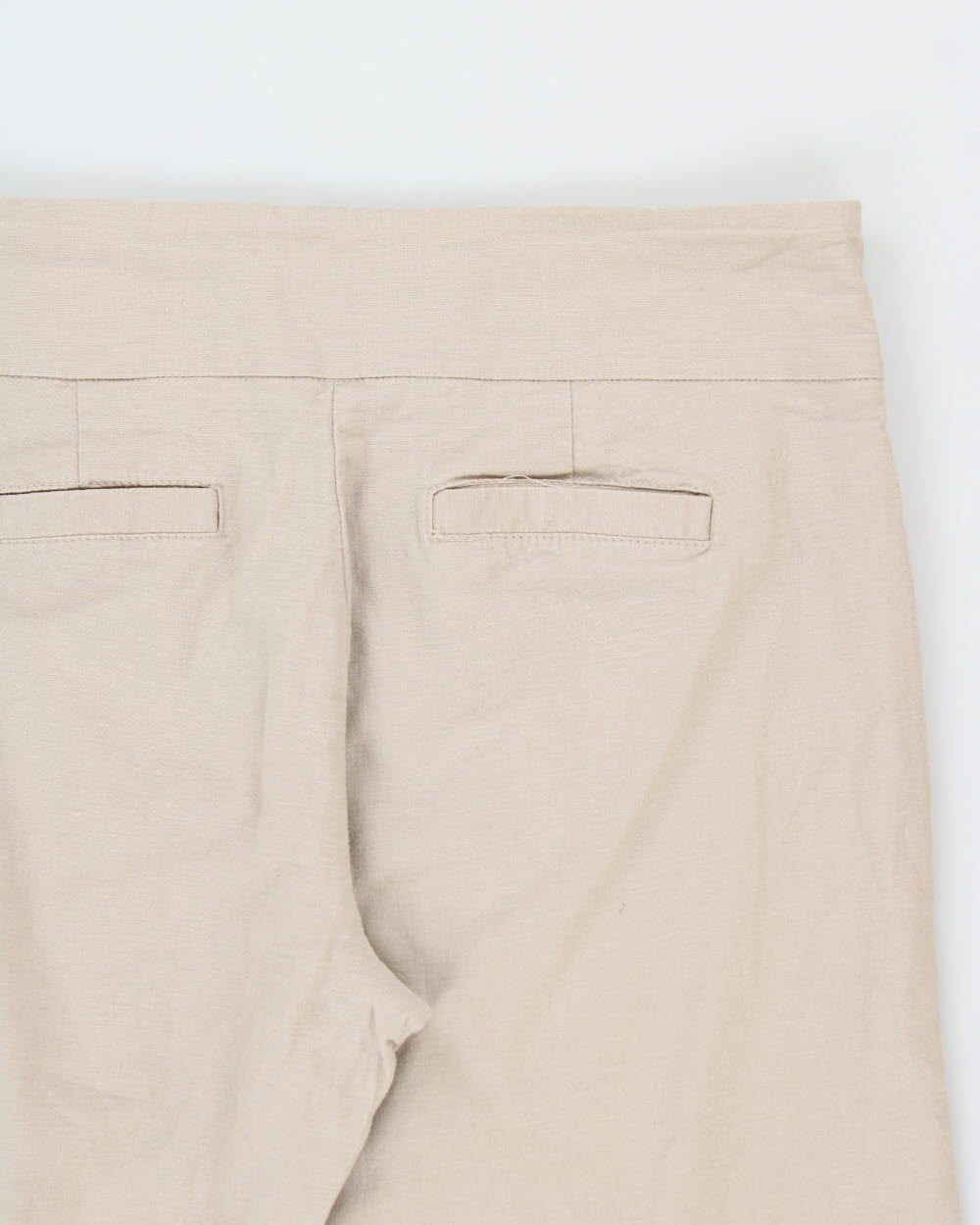 Vintage Y2K 2000s Reitmans Linen Blend Wide Bootcut Trousers - W30 L28
