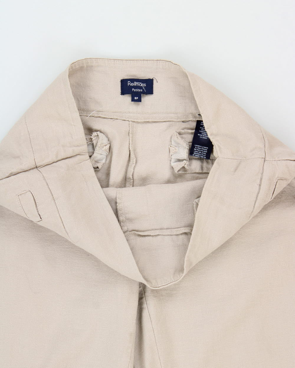 Vintage Y2K 2000s Reitmans Linen Blend Wide Bootcut Trousers - W30 L28