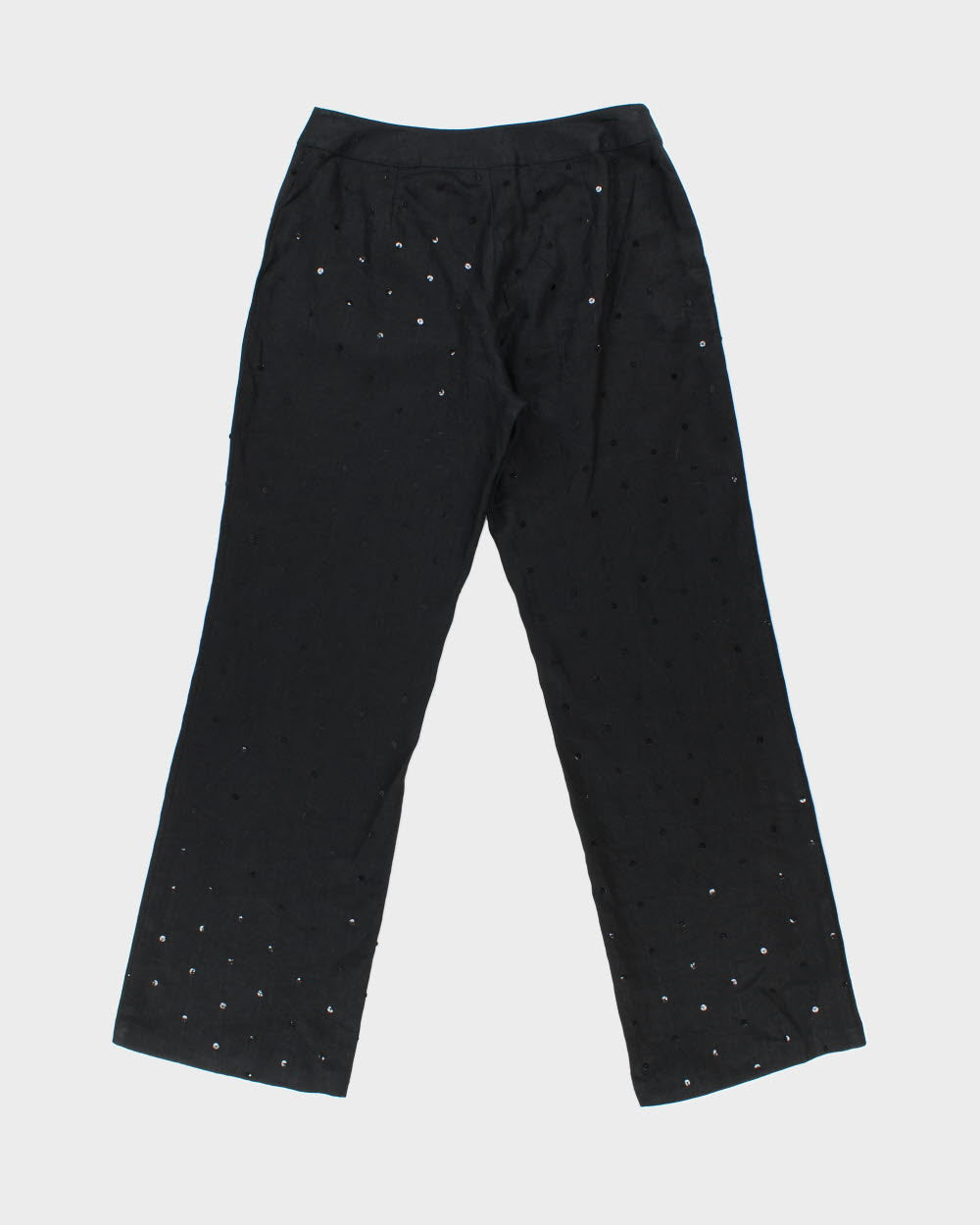 Vintage Y2K 2000s Willi Smith Linen Sequin High Waisted Relaxed Fit Trousers - W28 L30