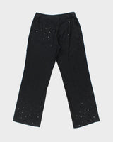 Vintage Y2K 2000s Willi Smith Linen Sequin High Waisted Relaxed Fit Trousers - W28 L30