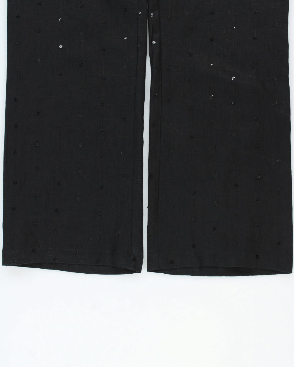 Vintage Y2K 2000s Willi Smith Linen Sequin High Waisted Relaxed Fit Trousers - W28 L30