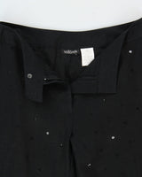 Vintage Y2K 2000s Willi Smith Linen Sequin High Waisted Relaxed Fit Trousers - W28 L30