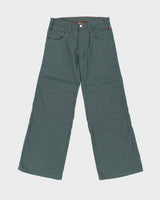 Vintage Y2K 00s Brawd Women's Mid-Rise Canvas Relaxed Fit Bootcut Utility Trousers - W29 L31