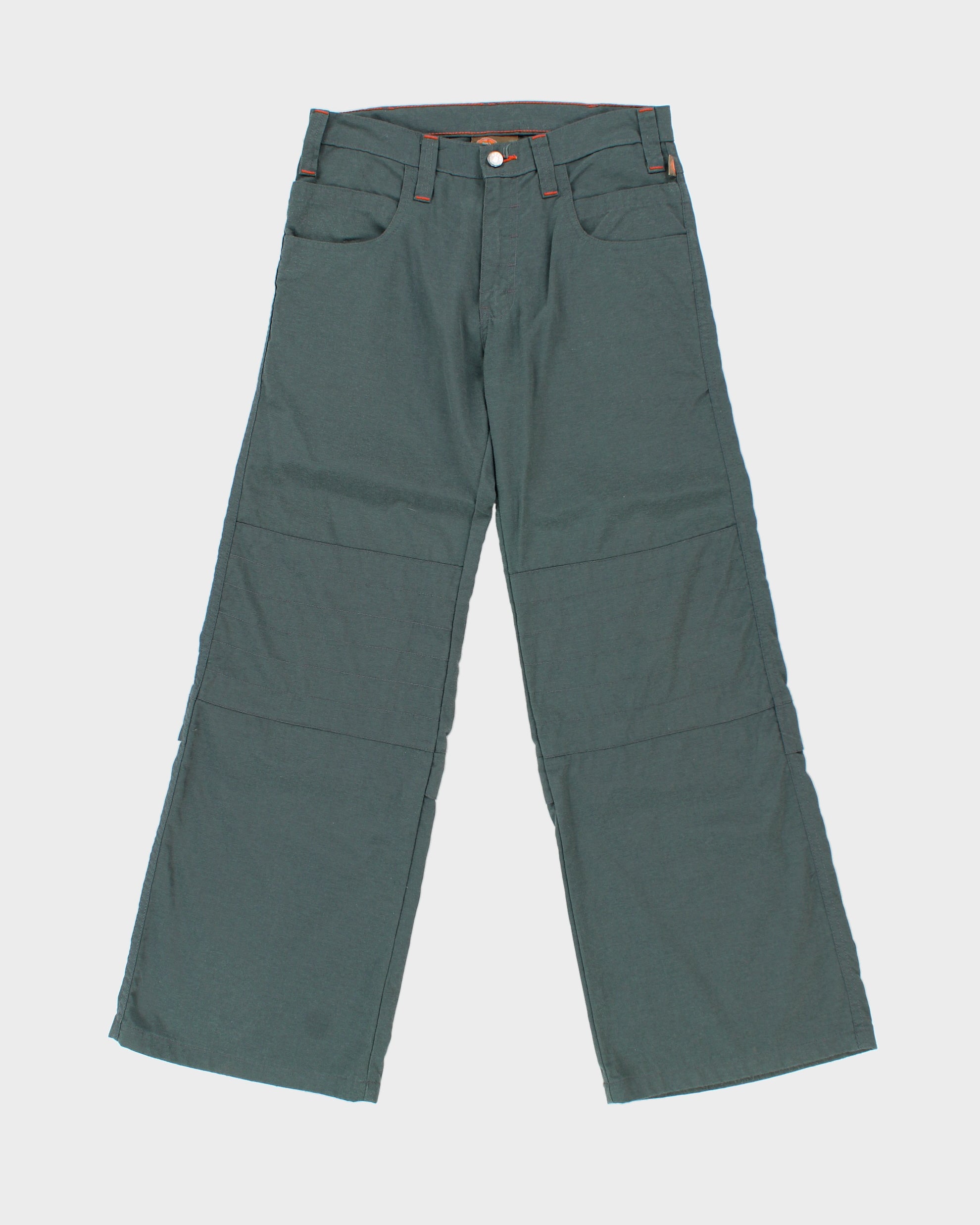 Vintage Y2K 00s Brawd Women's Mid-Rise Canvas Relaxed Fit Bootcut Utility Trousers - W29 L31