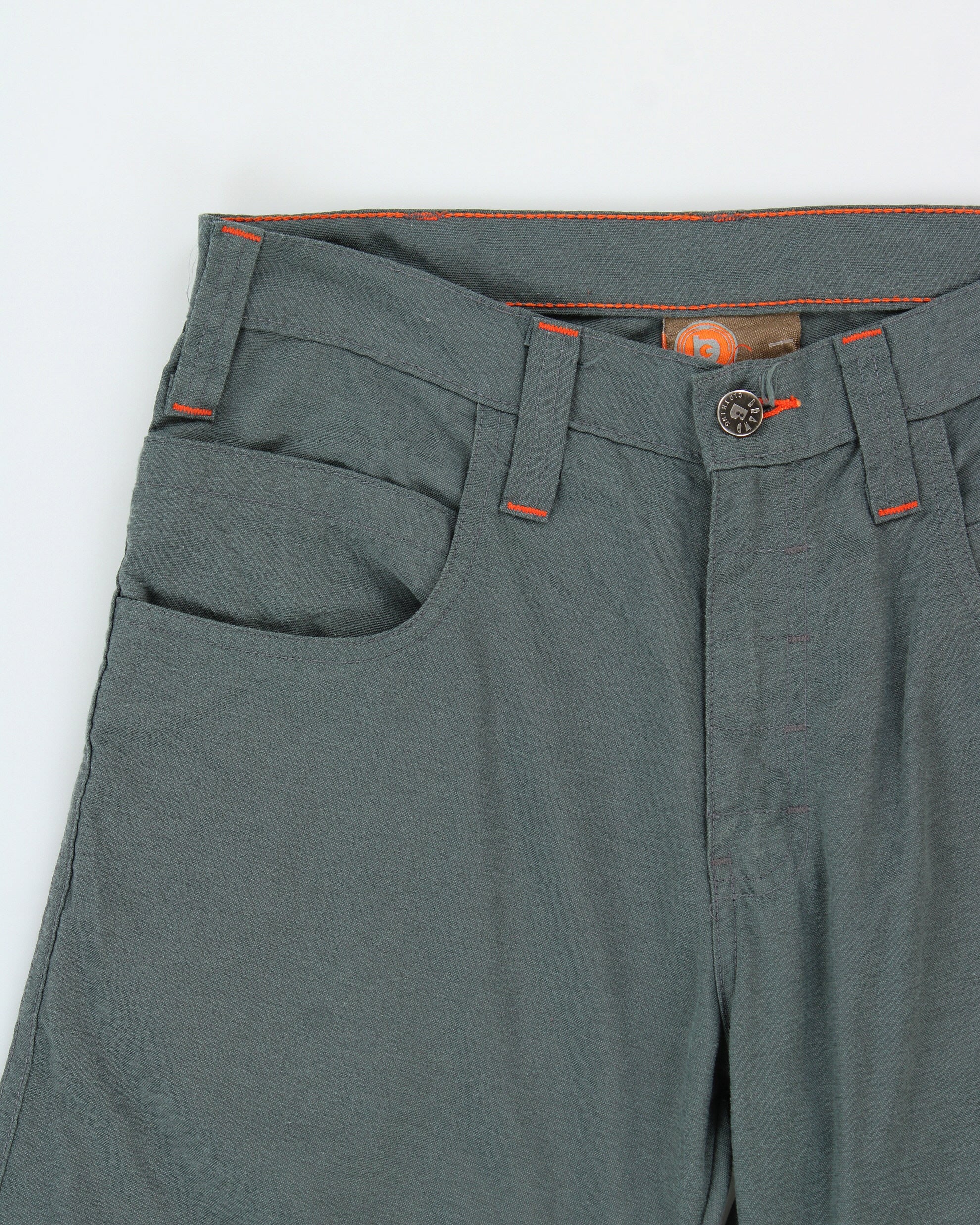 Vintage Y2K 00s Brawd Women's Mid-Rise Canvas Relaxed Fit Bootcut Utility Trousers - W29 L31