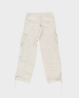 Vintage Y2K 00s Armani Exchange Women's Khaki Low-Rise Multi-Pocket Adjustable Canvas Straight Leg Cargo Trousers - W27 L30