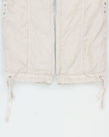 Vintage Y2K 00s Armani Exchange Women's Khaki Low-Rise Multi-Pocket Adjustable Canvas Straight Leg Cargo Trousers - W27 L30