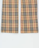 Vintage Y2K 00s Burberry Women's Mid-Rise Nova Check Slim Fit Bootcut Trousers - W27 L30