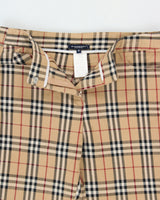 Vintage Y2K 00s Burberry Women's Mid-Rise Nova Check Slim Fit Bootcut Trousers - W27 L30