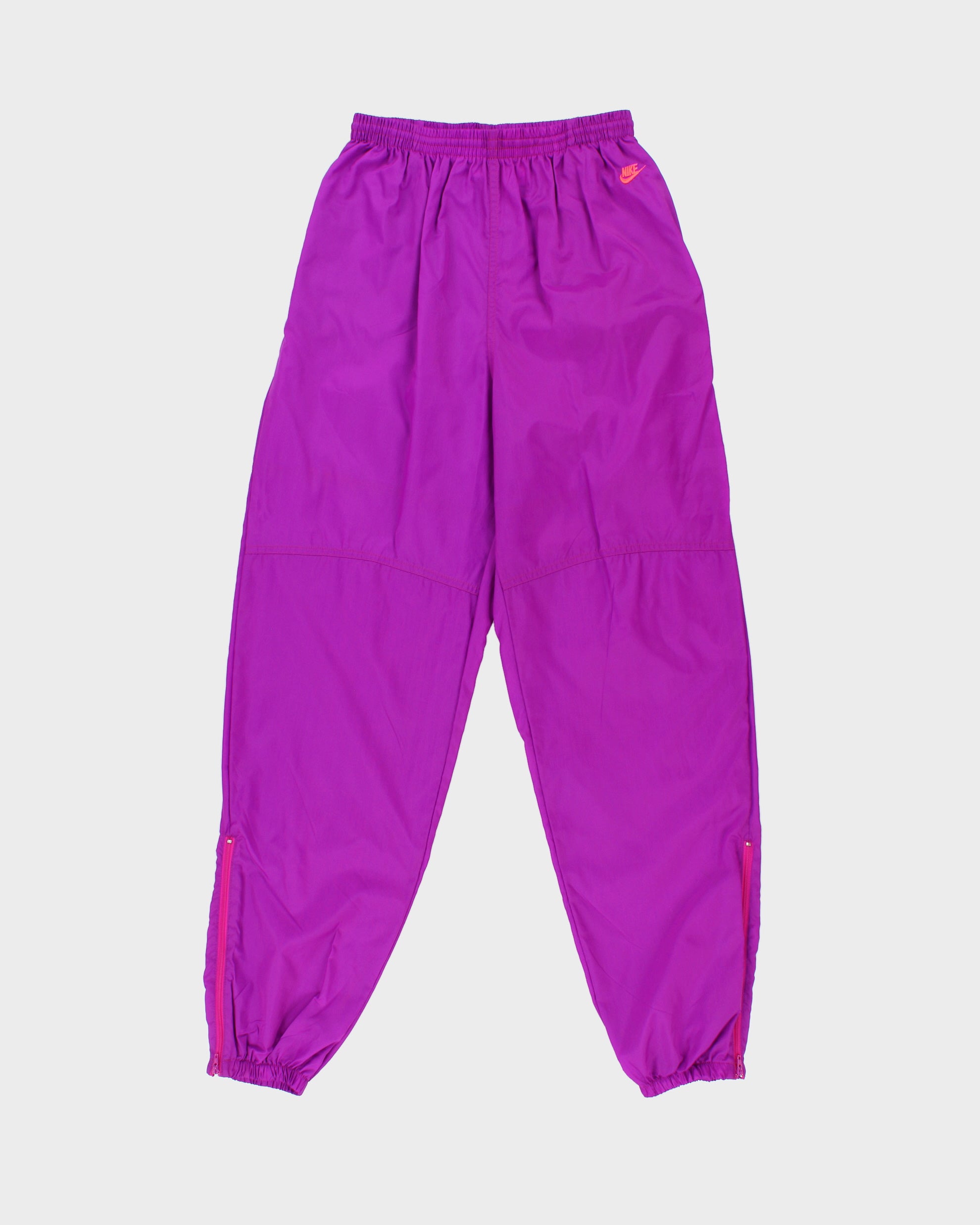 Vintage 1992 Nike Women's Relaxed Fit Elastic Cuff Shell Tracksuit Bottoms - M