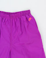 Vintage 1992 Nike Women's Relaxed Fit Elastic Cuff Shell Tracksuit Bottoms - M