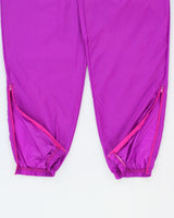 Vintage 1992 Nike Women's Relaxed Fit Elastic Cuff Shell Tracksuit Bottoms - M