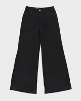 Pilcro Women's Organic High-Rise Wide Leg Flared Canvas Trousers - W28 L30