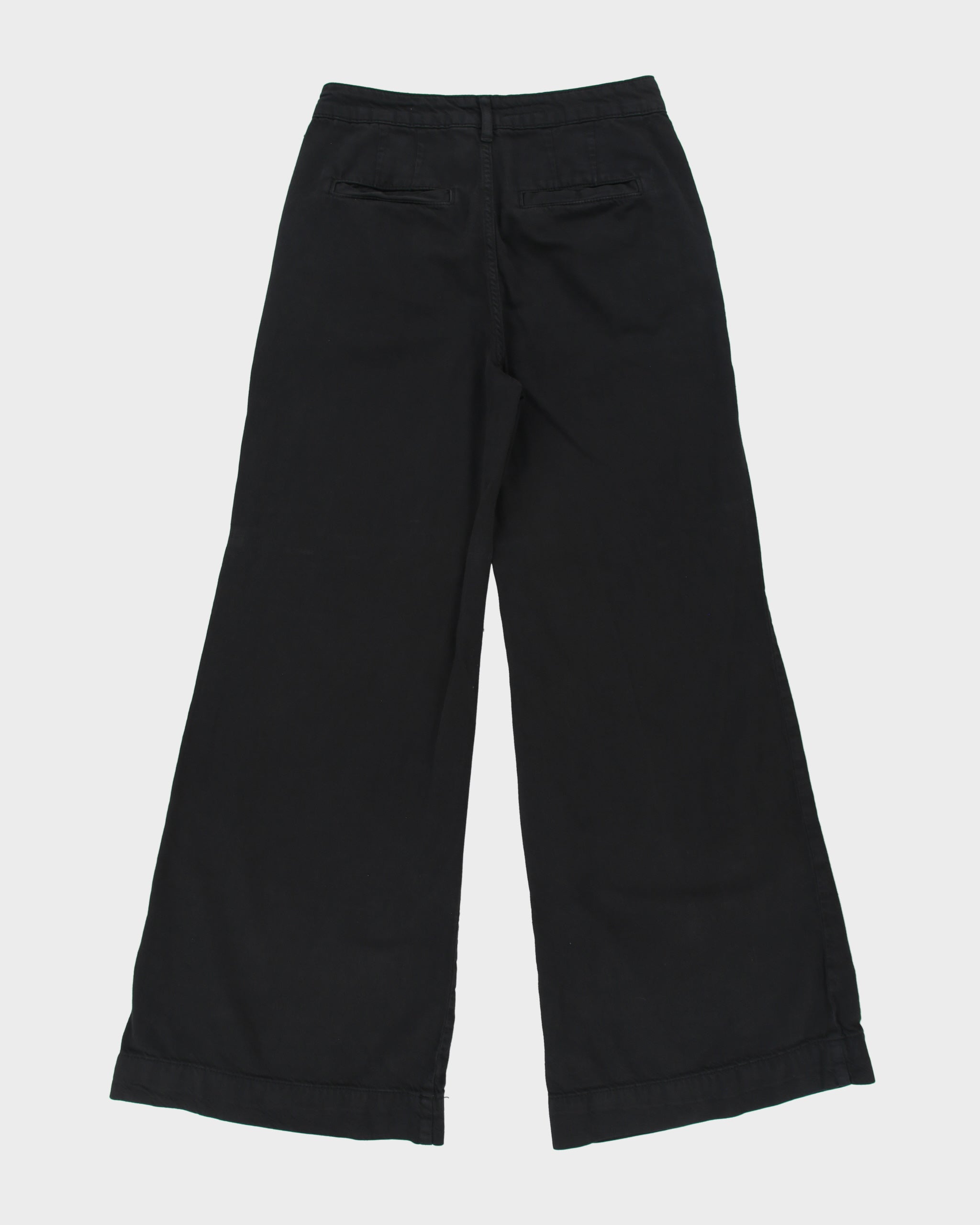 Pilcro Women's Organic High-Rise Wide Leg Flared Canvas Trousers - W28 L30