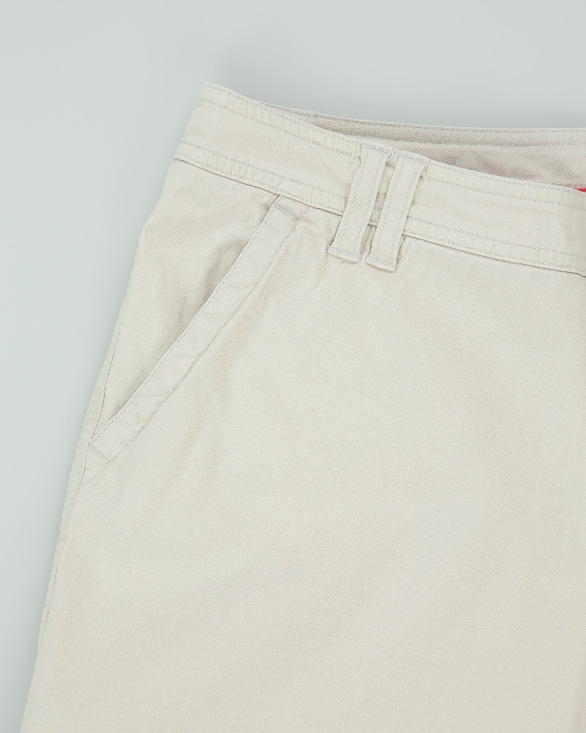 Vintage Y2K 00s Esprit Women's Low-Rise Canvas 'Weekend' Regular Fit Flared Chino Trousers - W32 L29