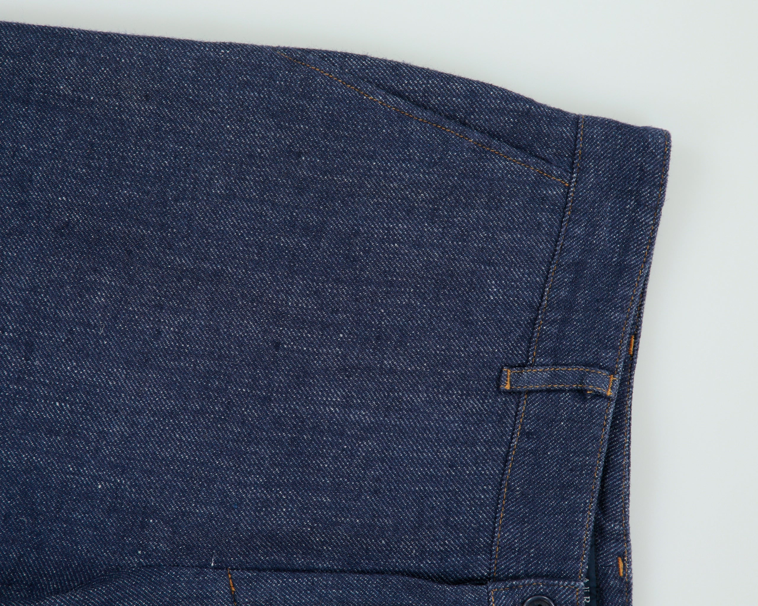 Vintage Y2K 00s Ralph Lauren Japan Women's Mid-Rise Indigo Silk Mohair Wool Blend Denim Look Straight Leg Trousers - W29 L26