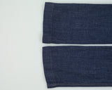 Vintage Y2K 00s Ralph Lauren Japan Women's Mid-Rise Indigo Silk Mohair Wool Blend Denim Look Straight Leg Trousers - W29 L26
