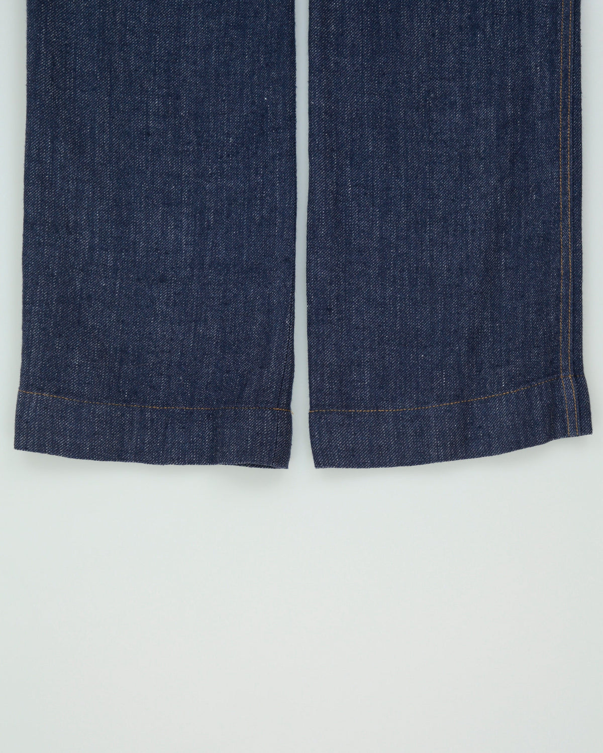 Vintage Y2K 00s Ralph Lauren Japan Women's Mid-Rise Indigo Silk Mohair Wool Blend Denim Look Straight Leg Trousers - W29 L26
