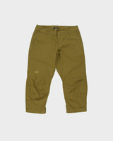 Vintage Arc'teryx Women's Khaki Low-Rise Canvas 3M Turn-Up Trim Fit Cropped Hiking Trousers - W30 L22
