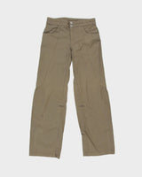 Vintage The North Face Khaki Women's Low-Rise Wide Leg Canvas Hiking Trousers - W27 L31