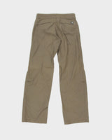 Vintage The North Face Khaki Women's Low-Rise Wide Leg Canvas Hiking Trousers - W27 L31