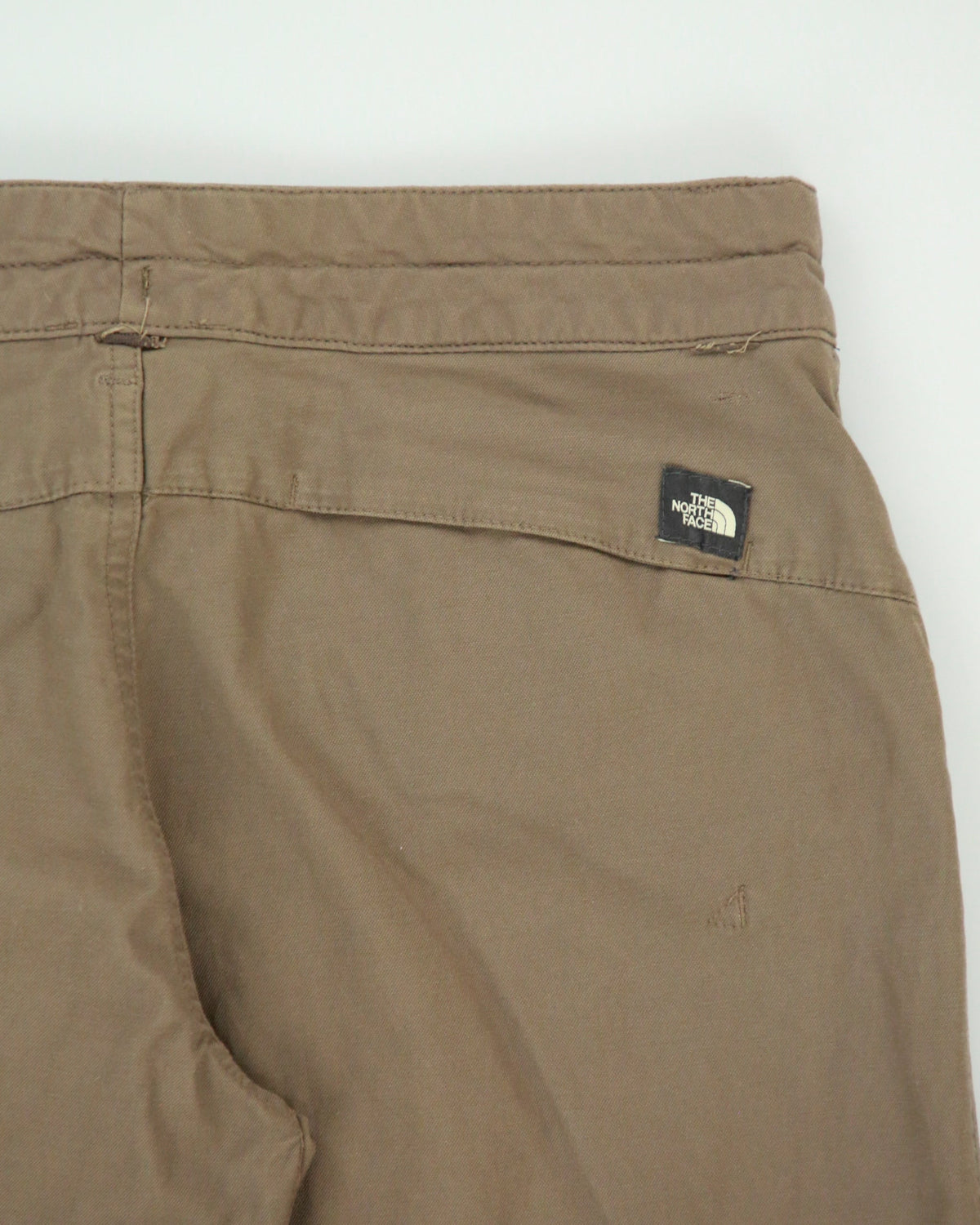 Vintage The North Face Khaki Women's Low-Rise Wide Leg Canvas Hiking Trousers - W27 L31