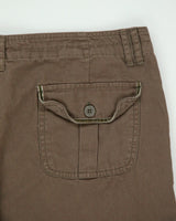 Vintage 1990s B.U.M Equipment Khaki Women's Low-Rise Canvas Wide Leg Cargo Trousers - W36 L30