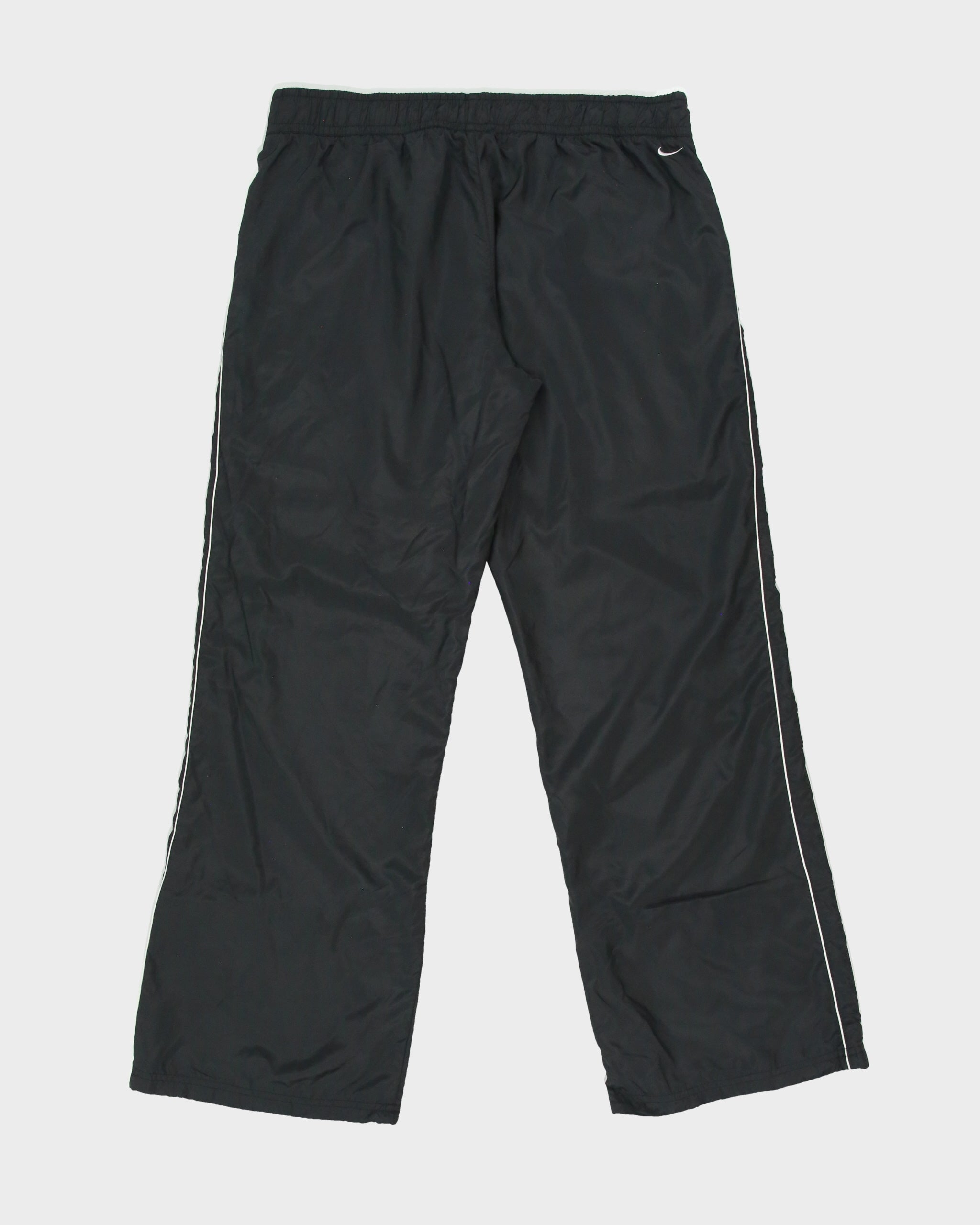 Vintage Y2K 00s Nike Athl Dept Women's Low-Rise Soft Shell Wide Leg Adjustable Tracksuit Bottoms - XL