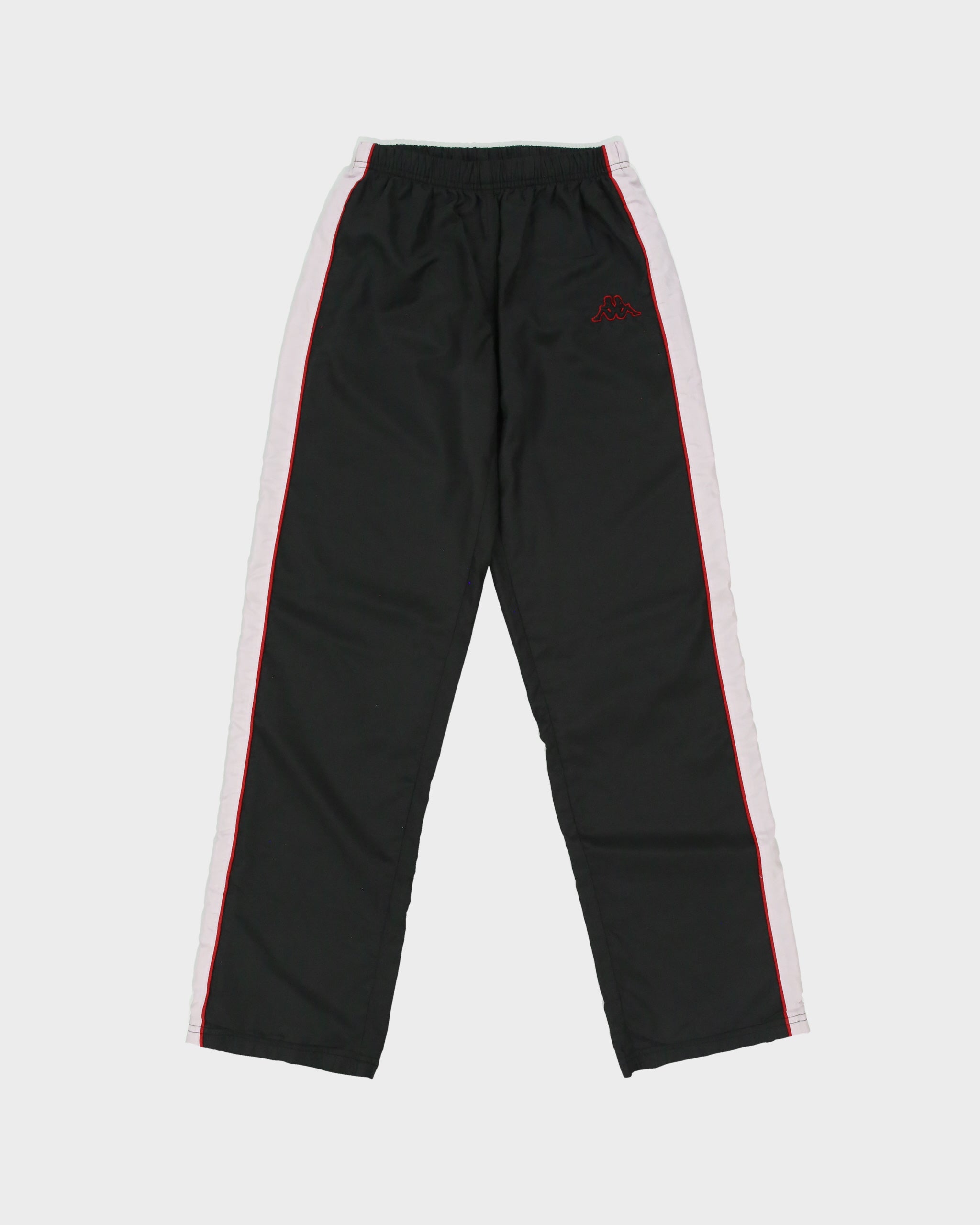 Vintage Y2K 00s Kappa Women's Soft Shell Taped Straight Leg Tracksuit Bottoms - S