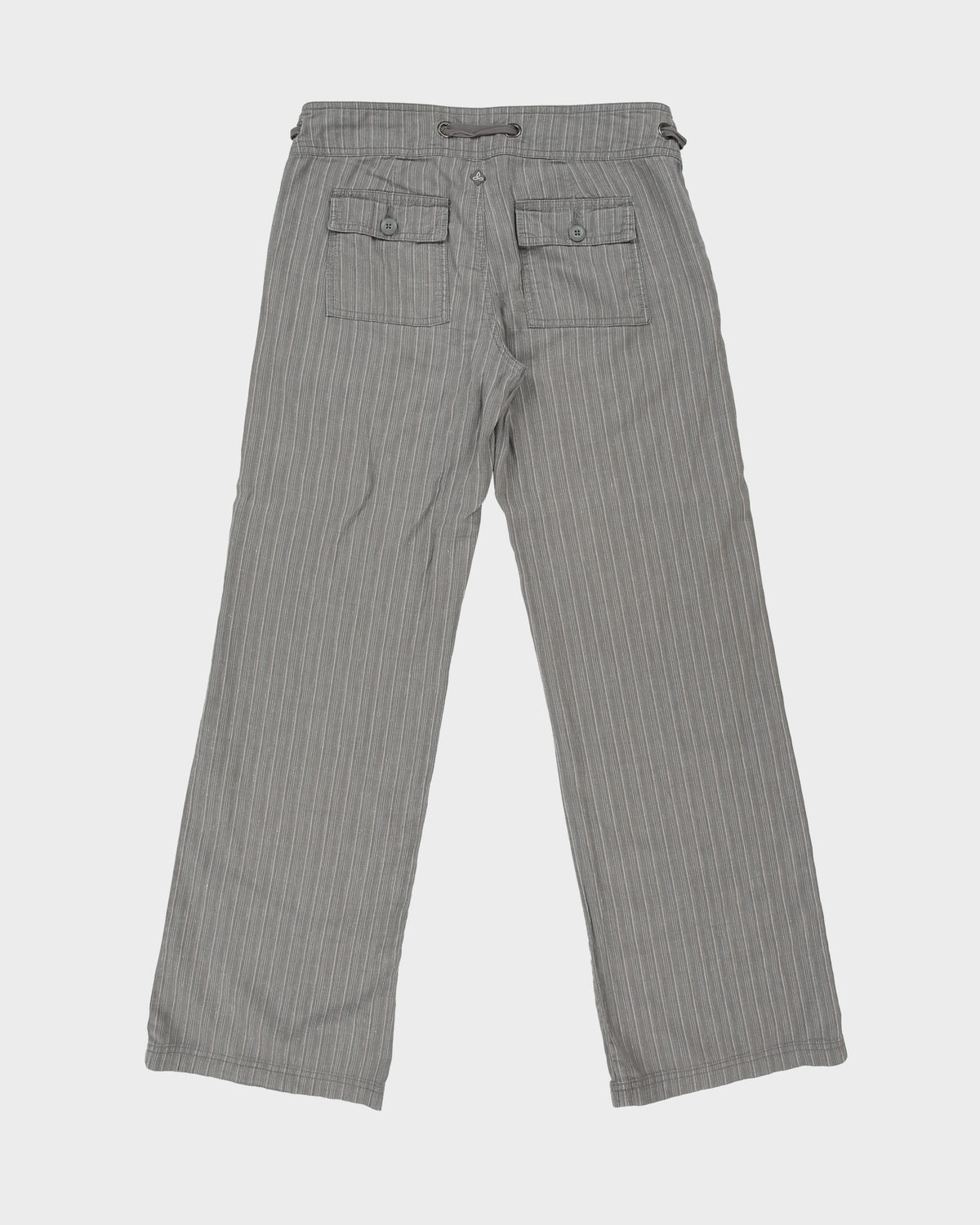 Vintage Y2K 00s Prana Women's Low Rise Striped Relaxed Fit Bootcut Trousers - W32 L32