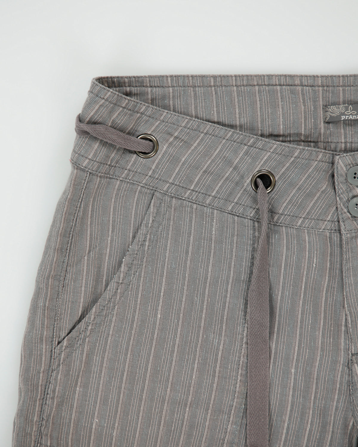 Vintage Y2K 00s Prana Women's Low Rise Striped Relaxed Fit Bootcut Trousers - W32 L32