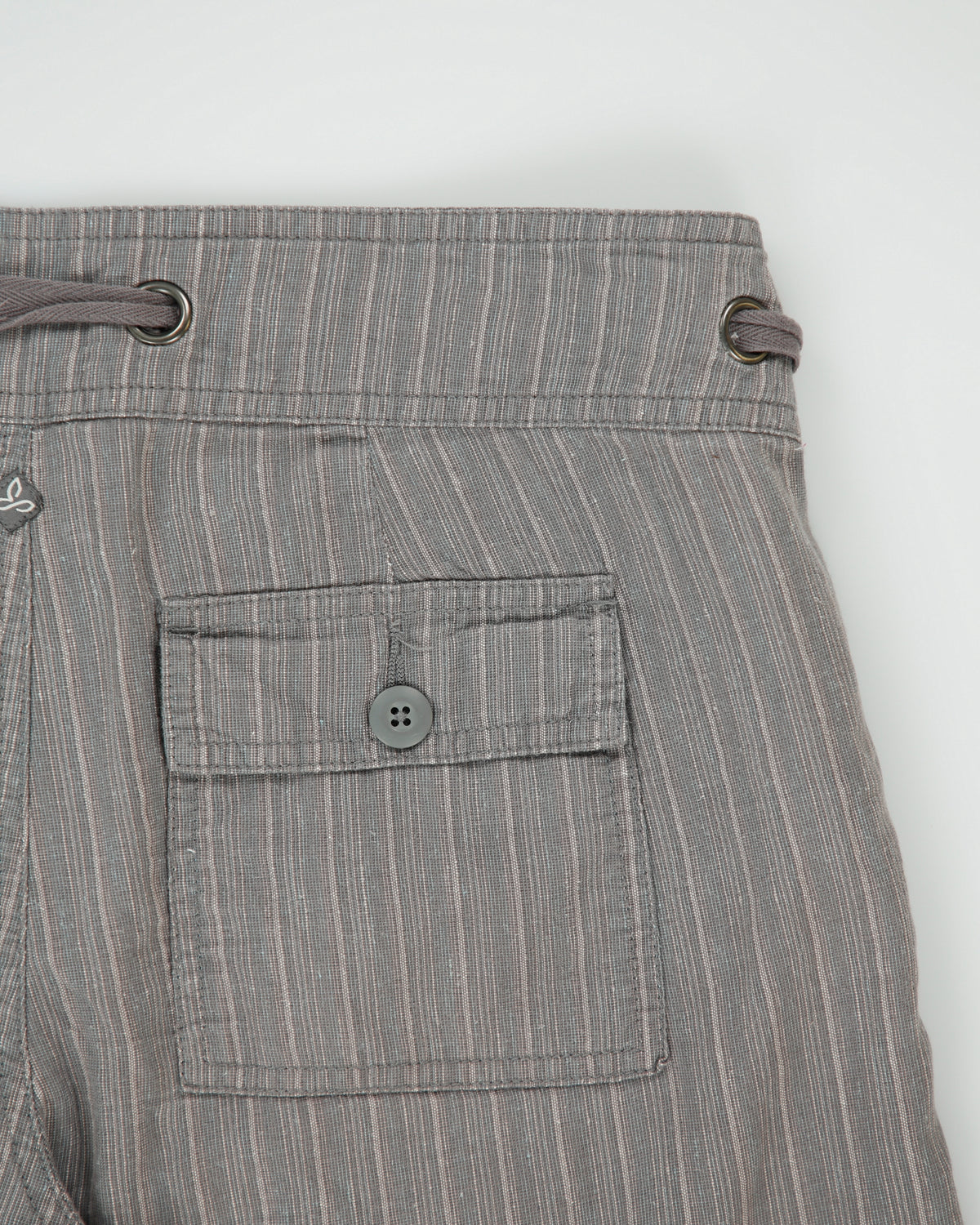 Vintage Y2K 00s Prana Women's Low Rise Striped Relaxed Fit Bootcut Trousers - W32 L32