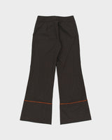 Vintage 1990s Pedro Williams Borquez Women's Low Rise Pinstripe Wool Bootcut Flared Suit Trousers - W28 L31
