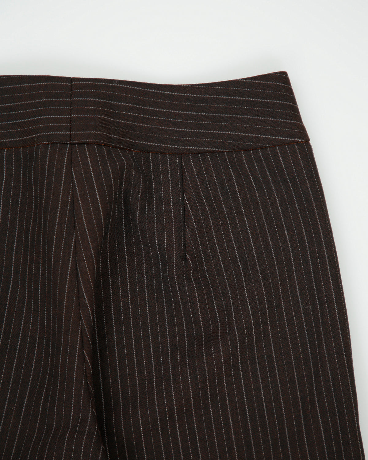 Vintage 1990s Pedro Williams Borquez Women's Low Rise Pinstripe Wool Bootcut Flared Suit Trousers - W28 L31