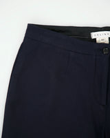 Vintage 1990s Celine Women's Navy Mid Rise Wool Straight Leg Suit Trousers - W32 L32
