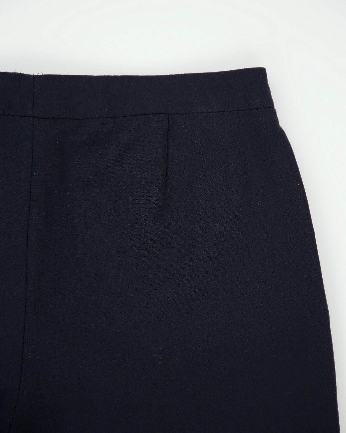 Vintage 1990s Celine Women's Navy Mid Rise Wool Straight Leg Suit Trousers - W32 L32