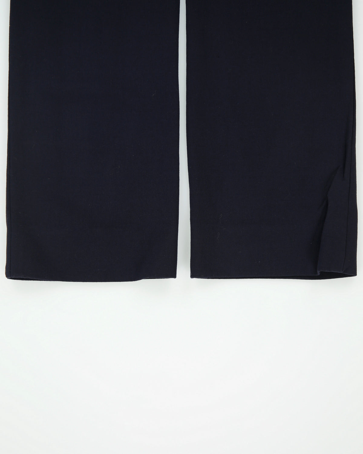 Vintage 1990s Celine Women's Navy Mid Rise Wool Straight Leg Suit Trousers - W32 L32