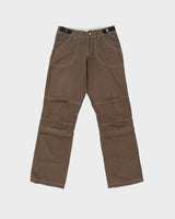 Vintage Y2K 00s Khul Women's Low Rise Contrast Stitch Convertible 'Khul Dry' Canvas Bootcut Hiking Trousers - W27 L31