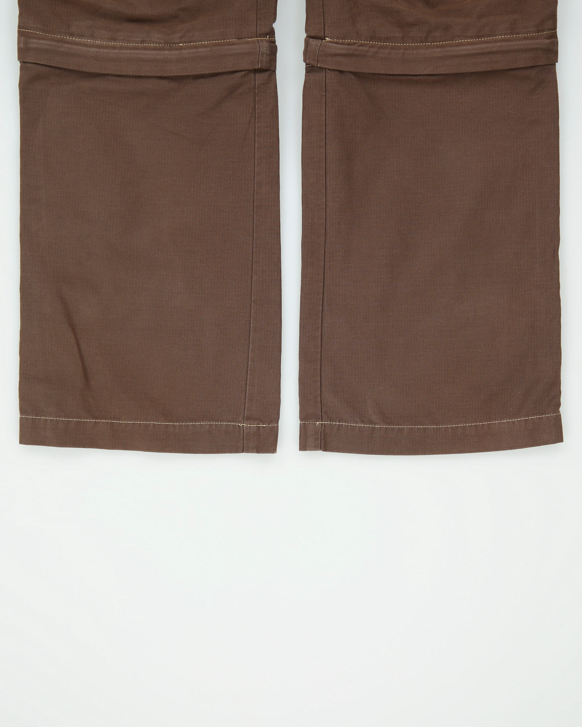 Vintage Y2K 00s Khul Women's Low Rise Contrast Stitch Convertible 'Khul Dry' Canvas Bootcut Hiking Trousers - W27 L31