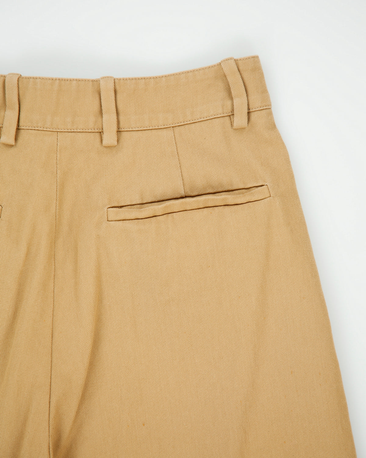 S/S 2020 Valentino Women's High Rise Khaki Tan Ultra Wide Leg Flared Canvas Trousers - W26 L26