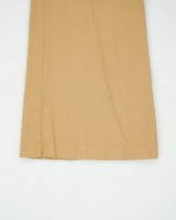 S/S 2020 Valentino Women's High Rise Khaki Tan Ultra Wide Leg Flared Canvas Trousers - W26 L26